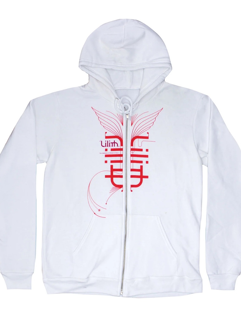 Lilith Fair - White Hoodie with Red Graphic
